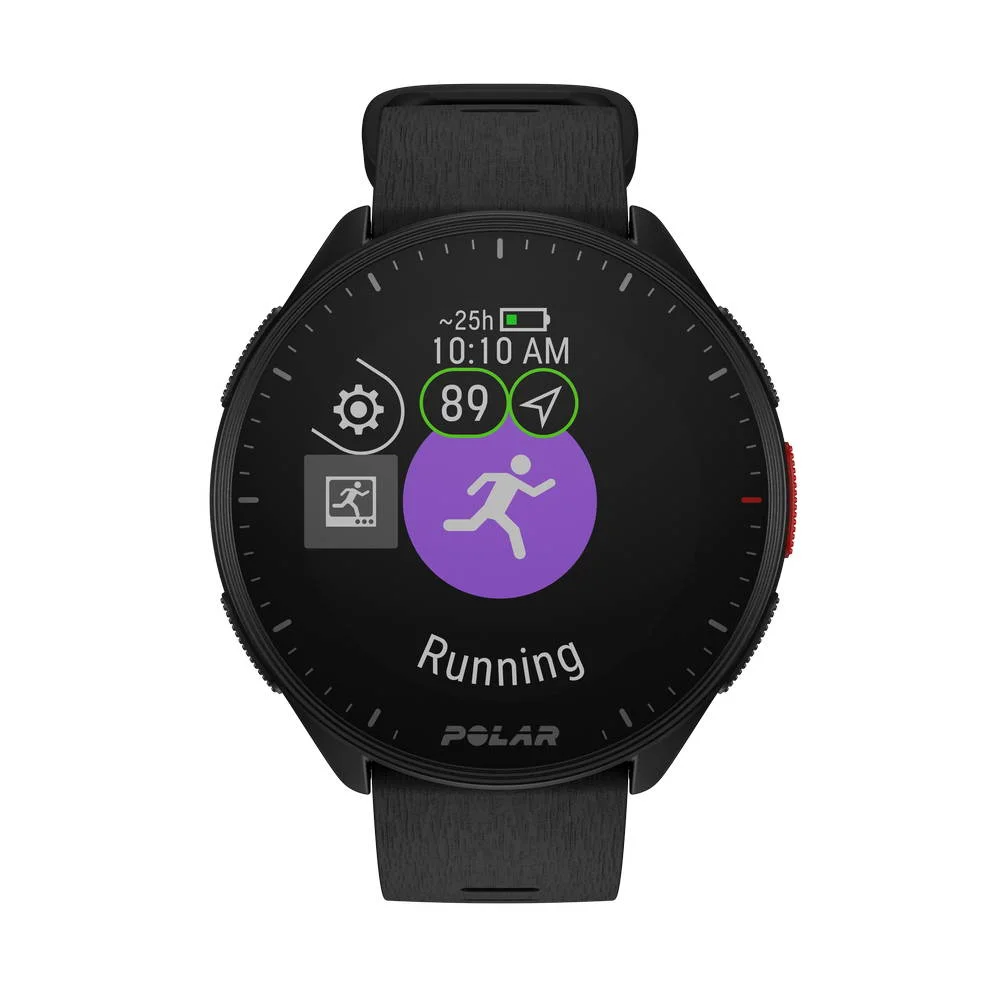 Bežecké hodinky Pacer s GPS, veľkosť S-L, čierna