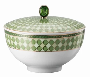 Rosenthal Miska na polievvku s pokrievkou Swarovski Signum Fern, Ø 15 cm