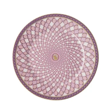 Rosenthal Sada dezertných tanierov Swarovski Signum Fern + Rose, Ø 18 cm, 2 ks