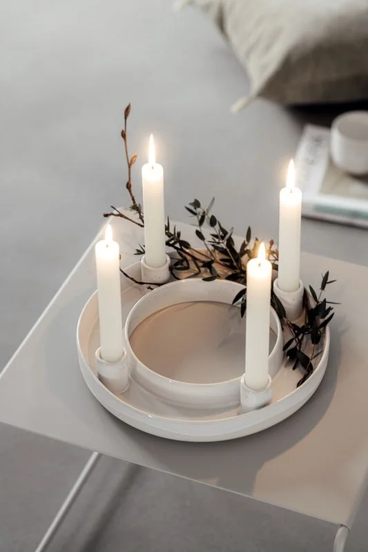 Adventný veniec z porcelánu Winter Glow, 26 cm