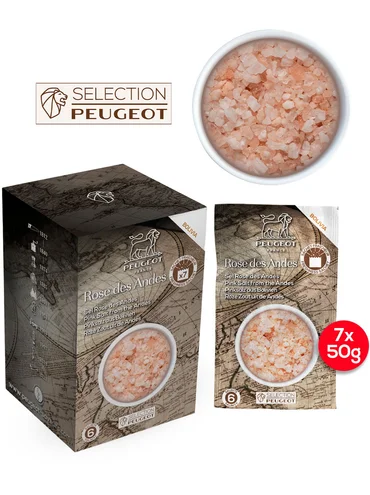 Peugeot Andská ružová soľ z Bolívie, 7 x 50 g