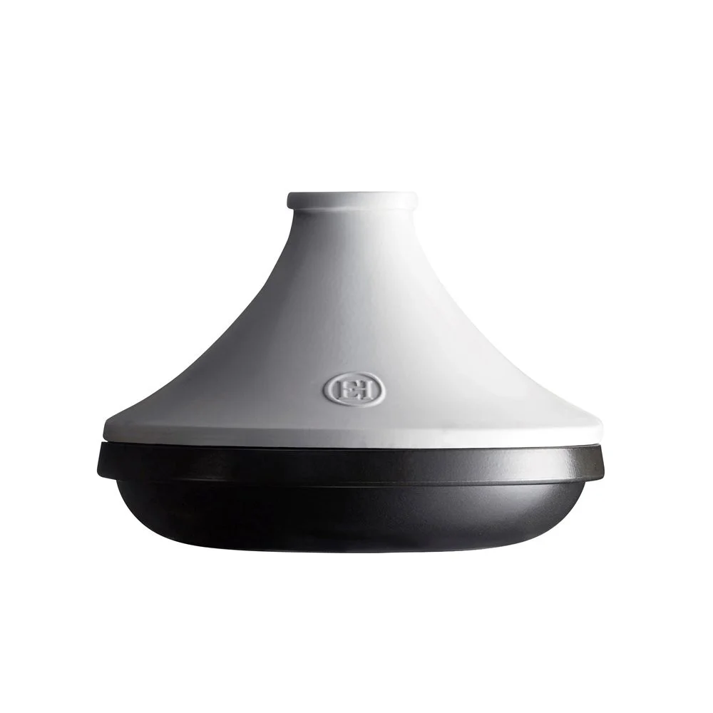 Keramický hrniec tajine na indukčnú varnú dosku Delight, bridlicová s bielym vrchnákom, Ø 26 cm