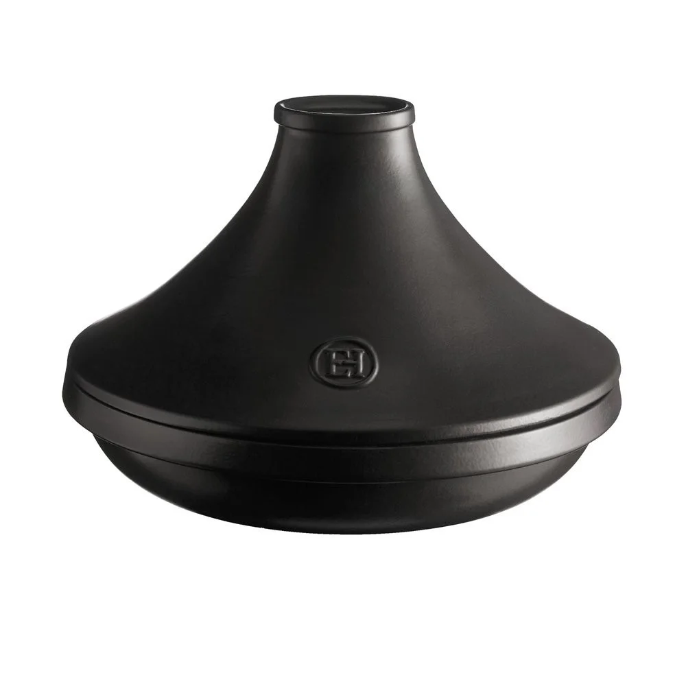 Keramický hrniec tajine na indukčnú varnú dosku Delight, bridlicová s čiernym vrchnákom, Ø 26 cm