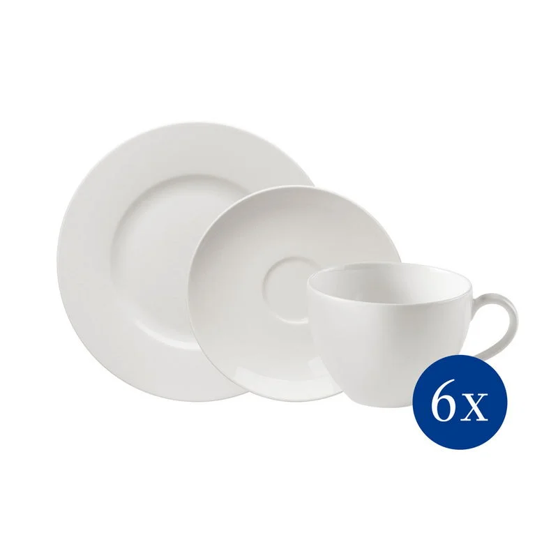 Porcelánový kávový servis Basic White Vivo, 18 pcs