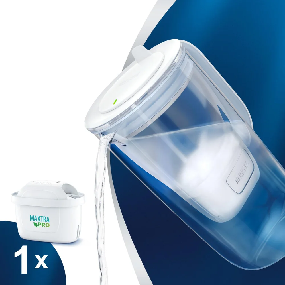 Sklenená filtračná kanvica Glass Jug, 2,5 l, svetlo modrá