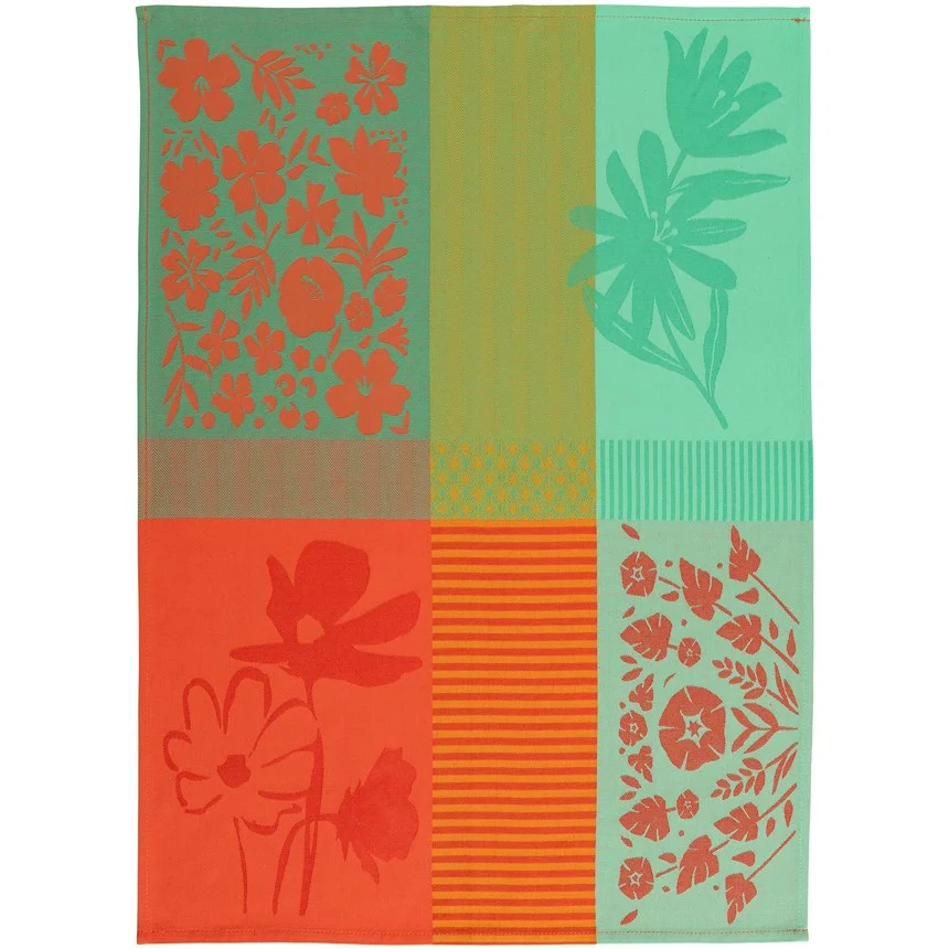 Žakárová utierka Floretta, 50 x 70 cm, coral