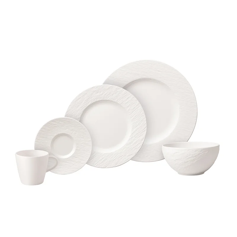 Porcelánová jedálenská súprava Manufacture Rock Blanc, 20 ks