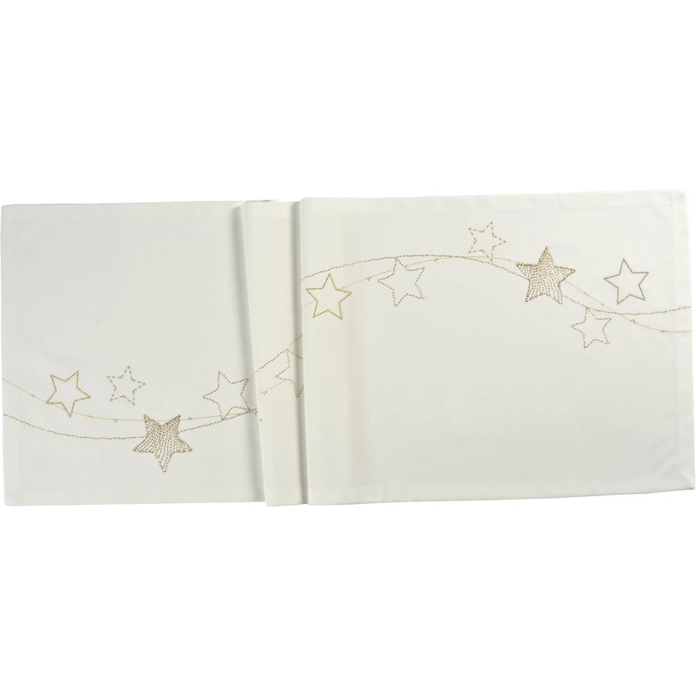 Behúň na stôl Stargazer Loft, 50 x 150 cm, ecru