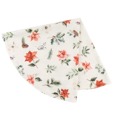 Sander Obrus X-mas Flowers s klasickým vianočným motívom, Ø 130 cm