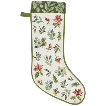 Sander Vianočná pančucha z gobelínu X-mas Greens, 21 x 48 cm