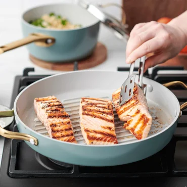 GreenPan Nepriľnavá keramická grilovacia panvica Padova 28 cm, zelená