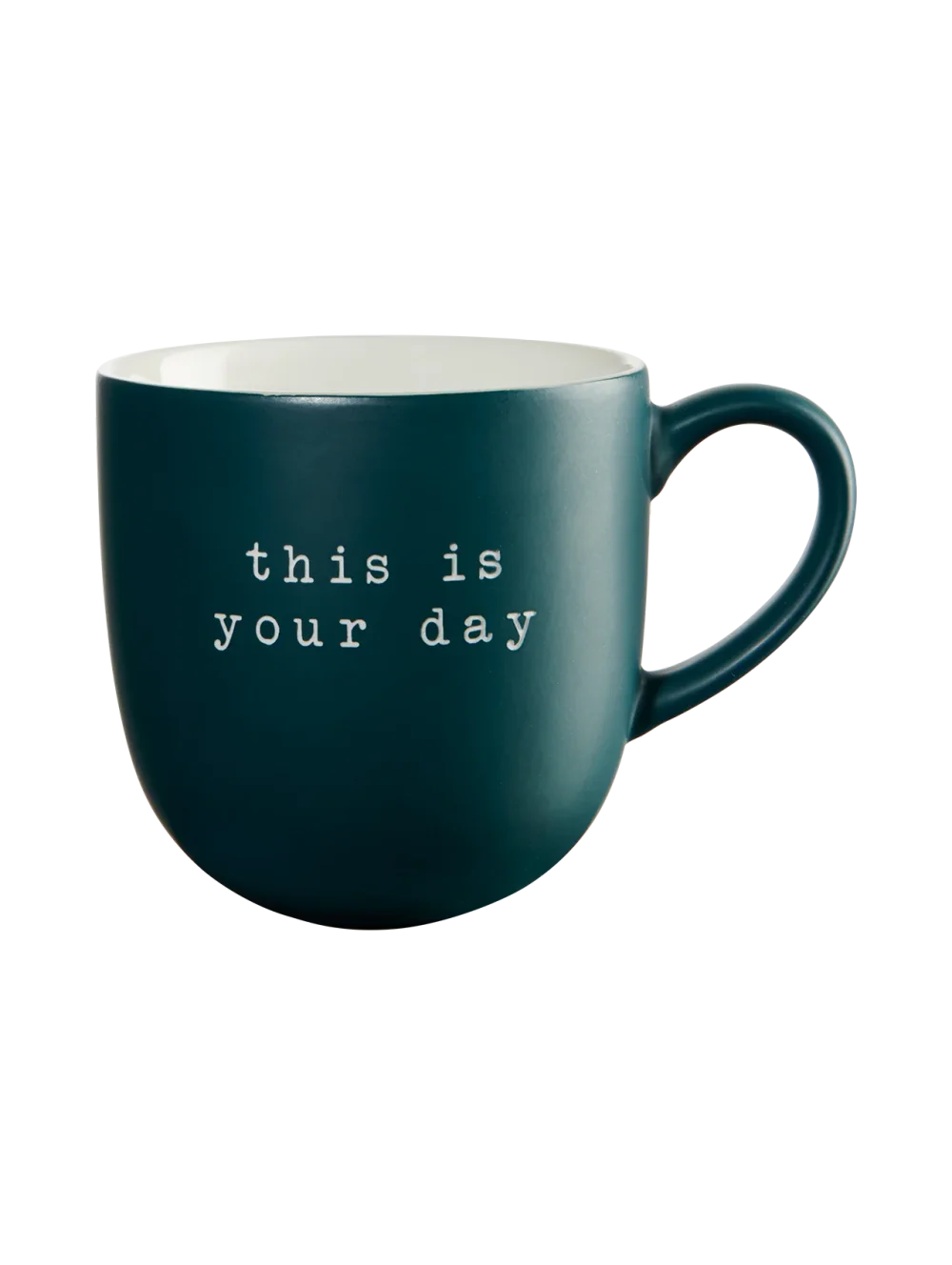 Porcelánový hrnček hey! This is your day, 0,35 l, zelený