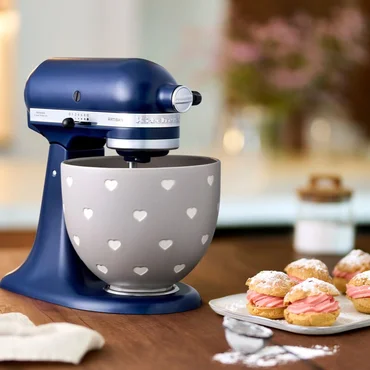 KitchenAid Keramická misa 4,83l, Srdcia, sivá