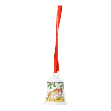 Rosenthal Porcelánový mini zvonček, motív Pes, Vianočné svetielka, 5 cm
