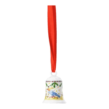 Rosenthal Porcelánový mini zvonček, motív Pes, Vianočné svetielka, 5 cm
