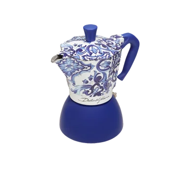 Bialetti Kanvička Moka Induction, Blue Mediterraneo, 6 porcií