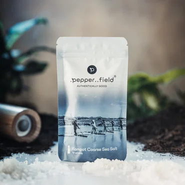 Pepperfield Hrubozrnná morská soľ z Kampotu - vhodná do mlynčeka, 120 g