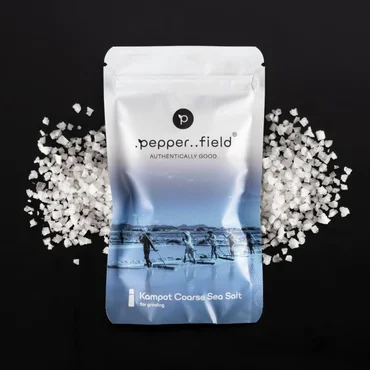 Pepperfield Hrubozrnná morská soľ z Kampotu - vhodná do mlynčeka, 120 g