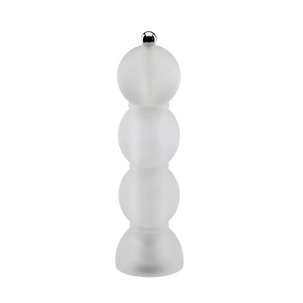 Akrylový mlynček na soľ alebo korenie Bobbin Frosty, 24 cm, biela