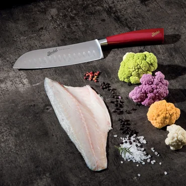 Berkel Santoku nůž Elegance, 18 cm, červená