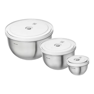 Zwilling Súprava vákuovacích nerezových mís s viečkami Fresh & Save, Ø 12 / 18 / 24 cm, 3 ks