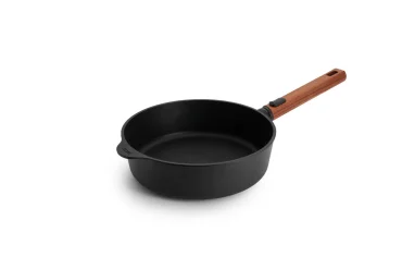 Woll Nepřilnavá soté pánev Eco Logic QXR s dřevěnou odnímatelnou rukojetí, Ø 24 cm