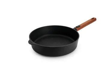 Woll Nepřilnavá soté pánev Eco Logic QXR s dřevěnou odnímatelnou rukojetí, Ø 28 cm