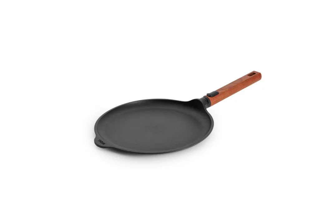Nepřilnavá pánev na palačinky Eco Logic QXR s dřevěnou odnímatelnou rukojetí, Ø 26 cm