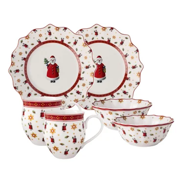 Villeroy & Boch Sada vianočného porcelánu Toy's Delight, Santa, 6 ks