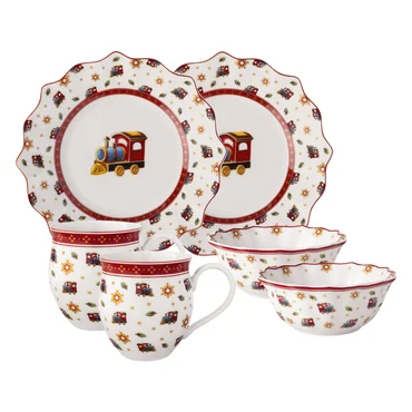 Villeroy & Boch Sada vianočného porcelánu Toy's Delight, Lokomotíva, 6 ks