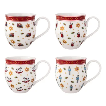 Villeroy & Boch Sada vianočných hrnčekov Toy's Delight, Výročná edícia, 4 ks