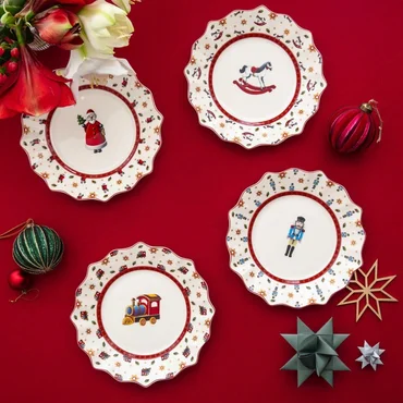 Villeroy & Boch Sada vianočných tanierikov Toy's Delight, Výročná edícia, 4 ks