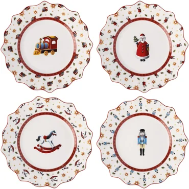 Villeroy & Boch Sada vianočných tanierikov Toy's Delight, Výročná edícia, 4 ks
