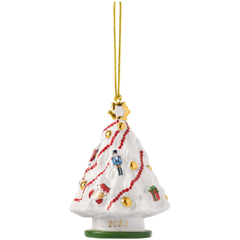 Závesná porcelánová ozdoba Christmas Classics 2025, Stromček, 9,8 cm