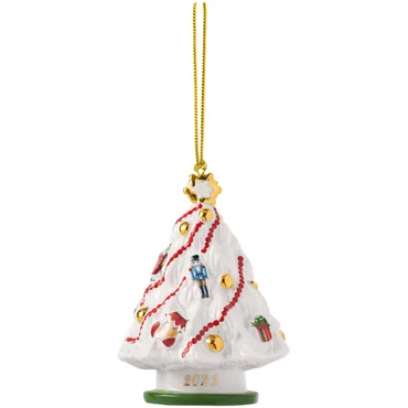 Villeroy & Boch Závesná porcelánová ozdoba Christmas Classics 2025, Stromček, 9,8 cm