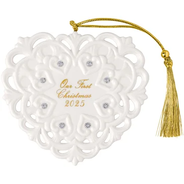 Villeroy & Boch Závesná porcelánová ozdoba Christmas Classics 2025, Srdce, 9,5 cm