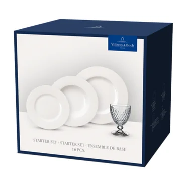 Villeroy & Boch Štartovacia sada 12 tanierov Royal a 4 pohárov na červené víno Boston
