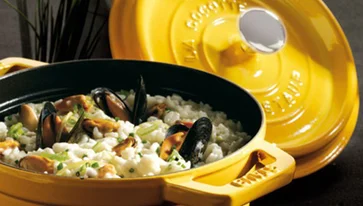 Talianske rizoto s krevetami alebo slávkami a citrónom