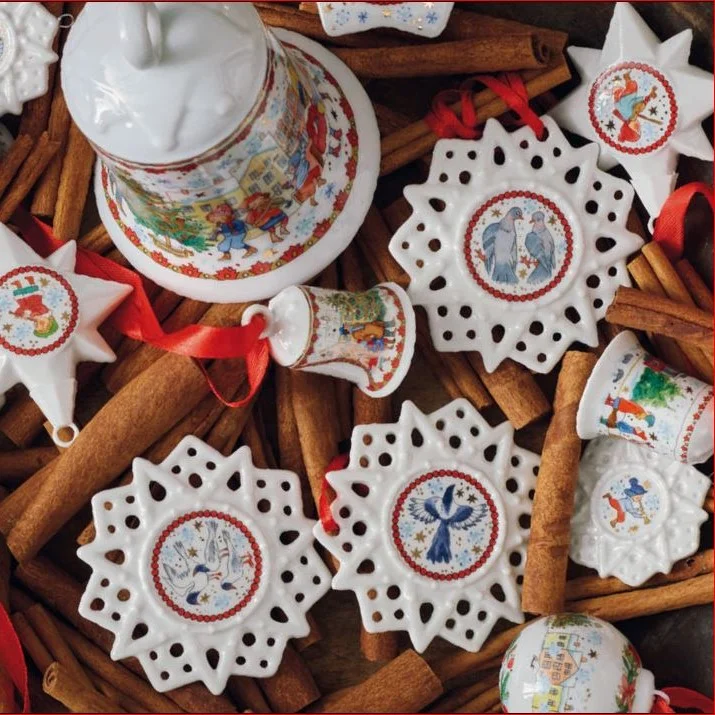 Vianočná kolekcia Rosenthal 2023, porcelánové miniozdoby na stromček 