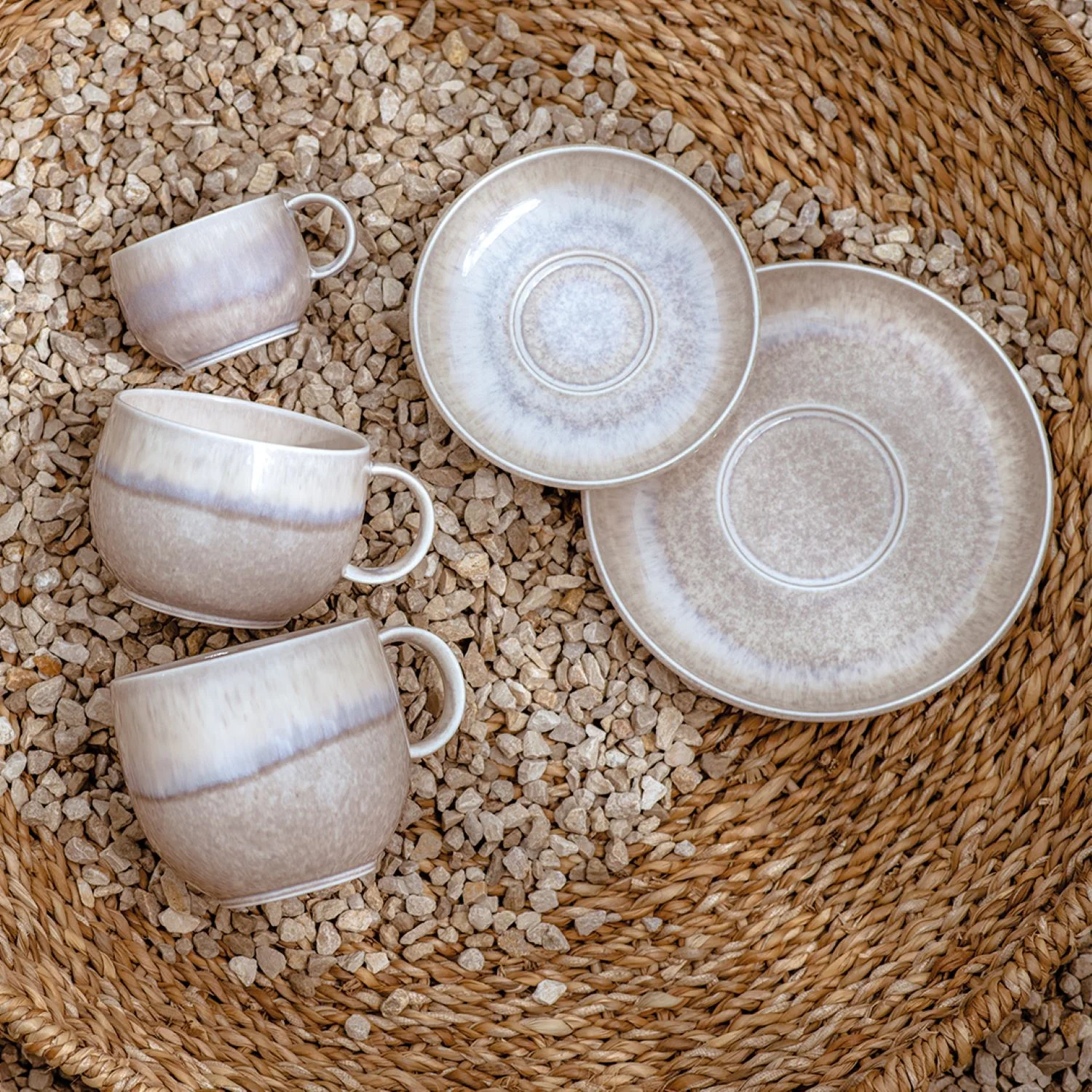  Villeroy & Boch, Perlemor, hrnčeky s tanierikmi
